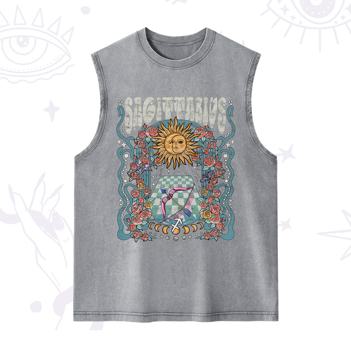 Purplehecate Sagittarius Spirit Zodiac Washed Tank