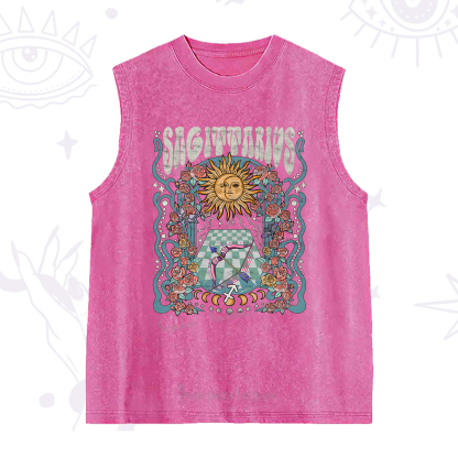 Purplehecate Sagittarius Spirit Zodiac Washed Tank