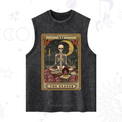 Purplehecate The Reader Tarot Washed Tank