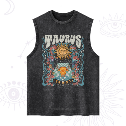 Purplehecate Taurus Spirit Zodiac Washed Tank