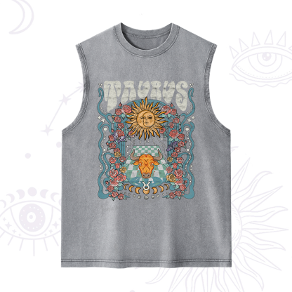 Purplehecate Taurus Spirit Zodiac Washed Tank