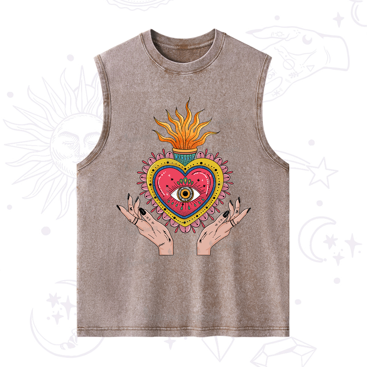 Purplehecate The Fiery Eye Washed Tank