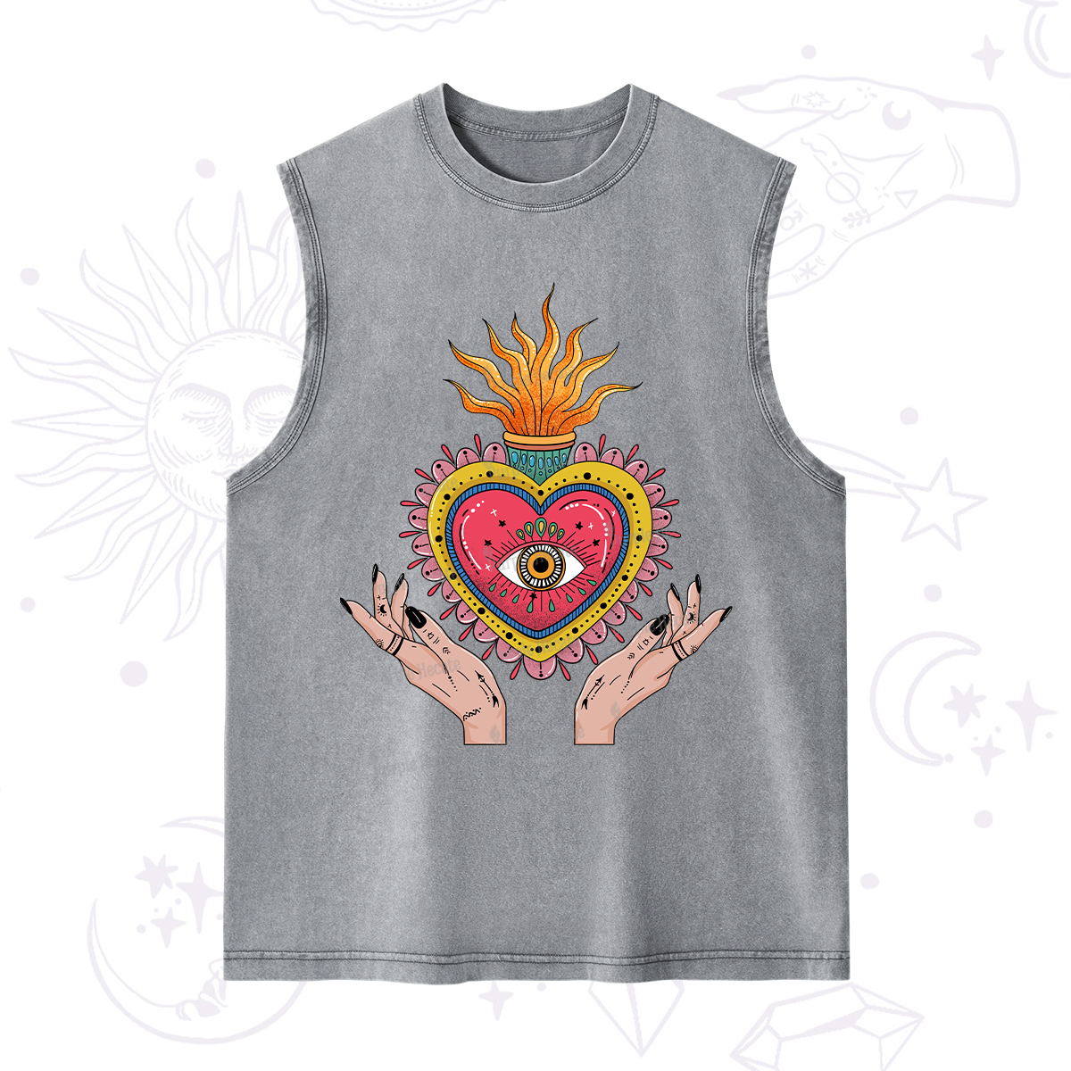 Purplehecate The Fiery Eye Washed Tank