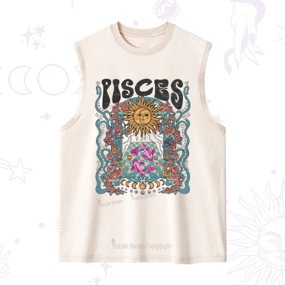 Purplehecate Pisces Spirit Zodiac Washed Tank