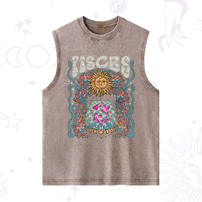 Purplehecate Pisces Spirit Zodiac Washed Tank