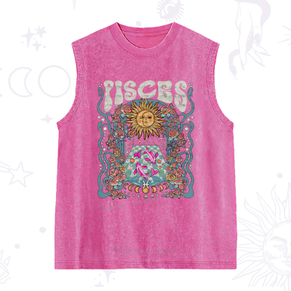 Purplehecate Pisces Spirit Zodiac Washed Tank