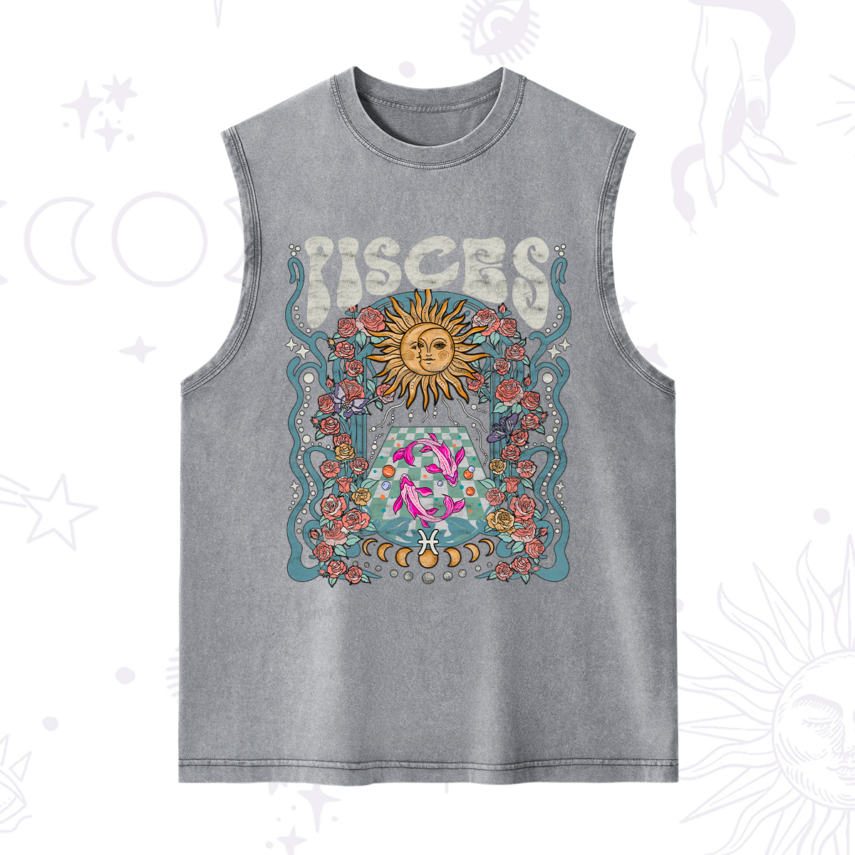 Purplehecate Pisces Spirit Zodiac Washed Tank