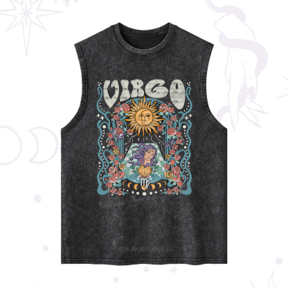 Purplehecate Virgo Spirit Zodiac Washed Tank