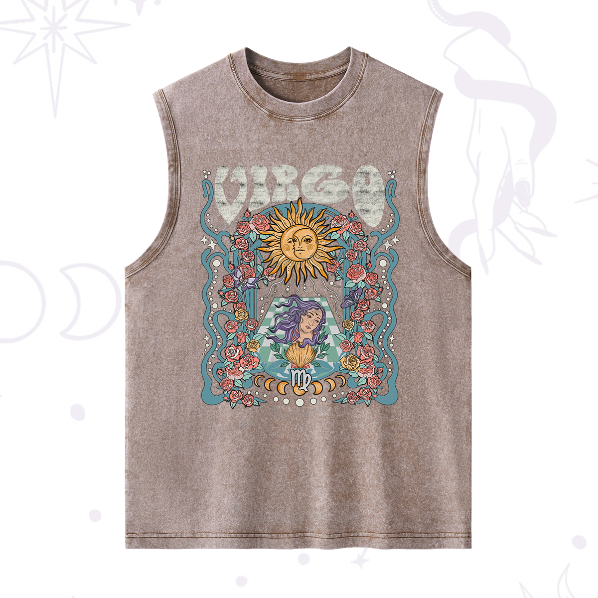 Purplehecate Virgo Spirit Zodiac Washed Tank