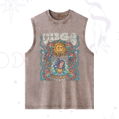 Purplehecate Virgo Spirit Zodiac Washed Tank