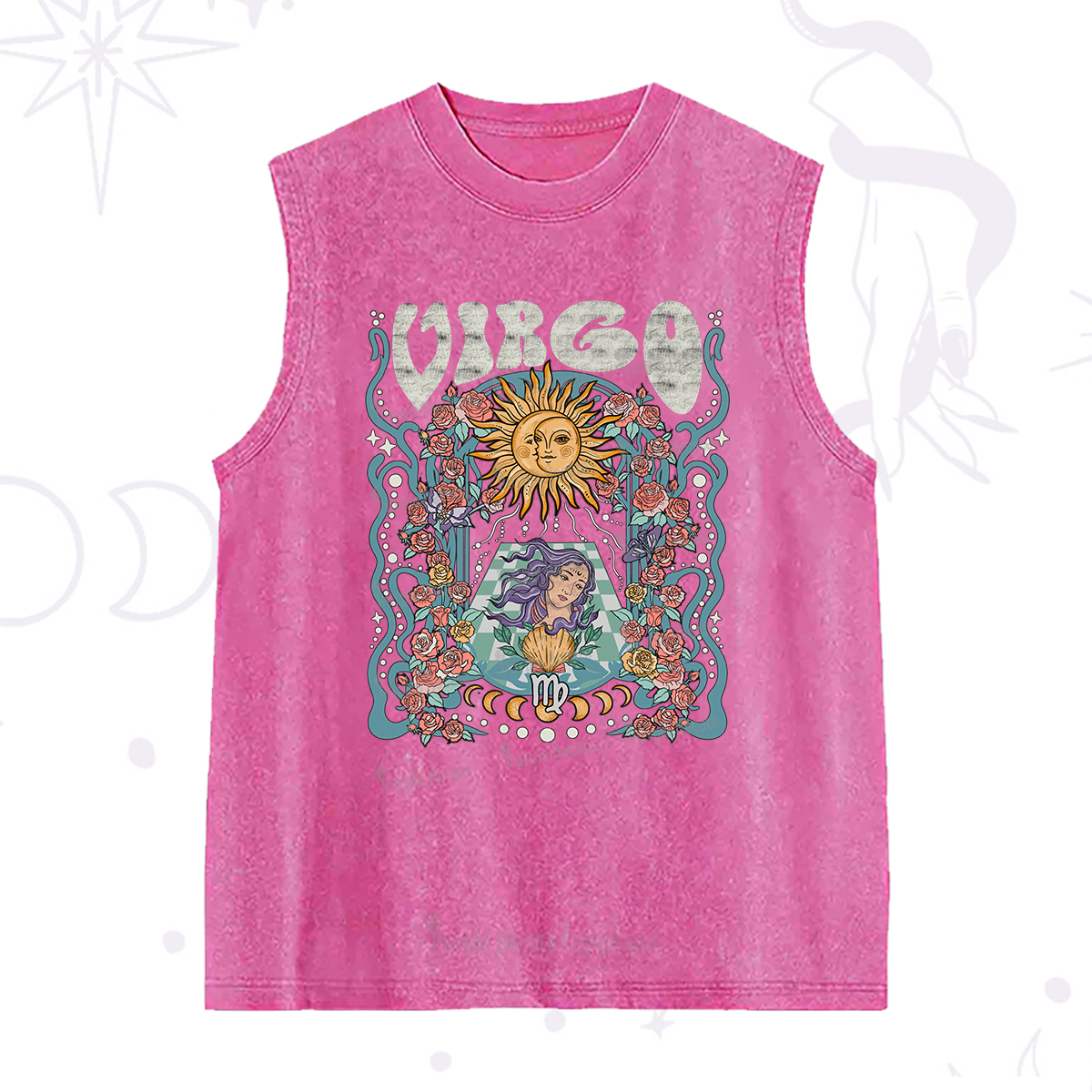 Purplehecate Virgo Spirit Zodiac Washed Tank