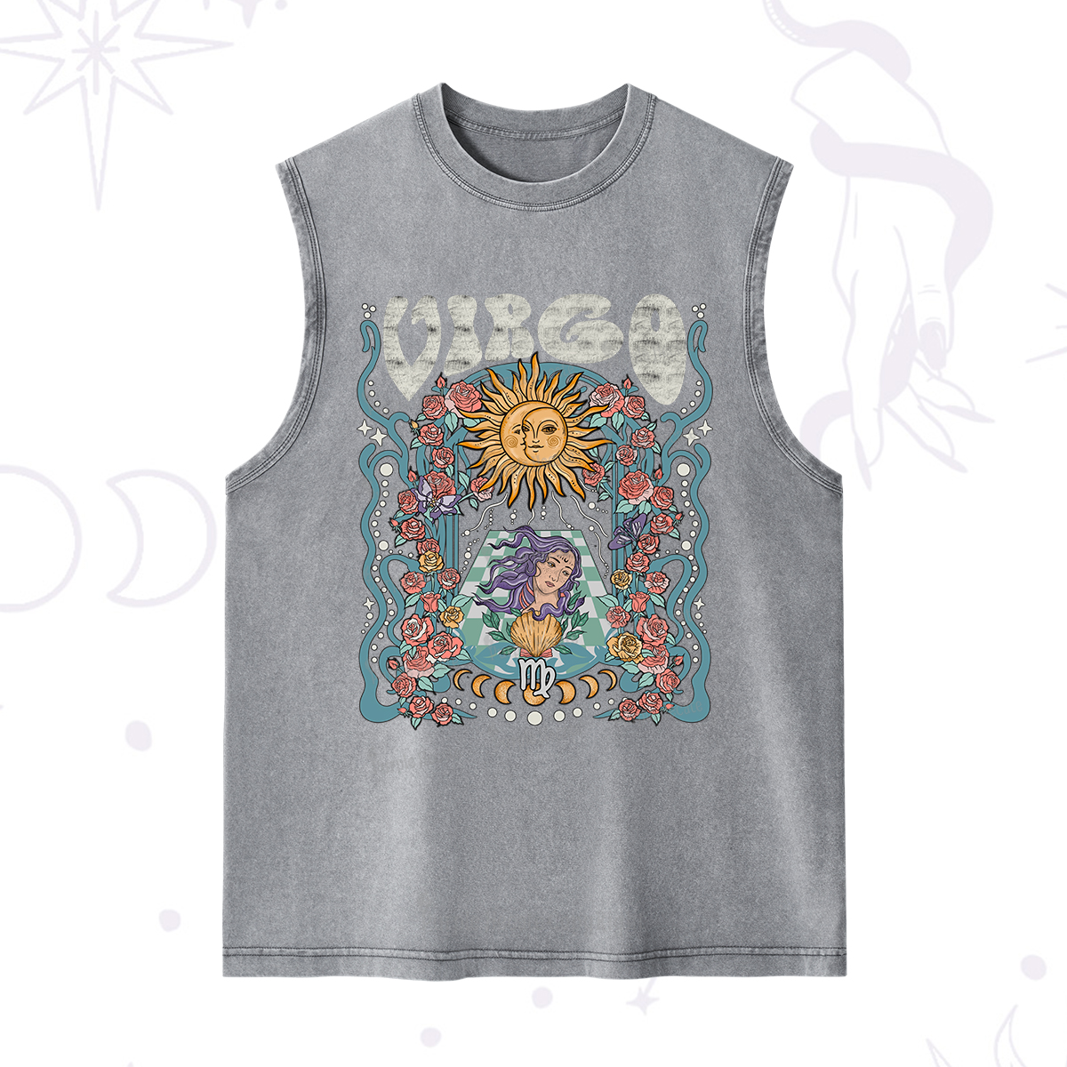 Purplehecate Virgo Spirit Zodiac Washed Tank