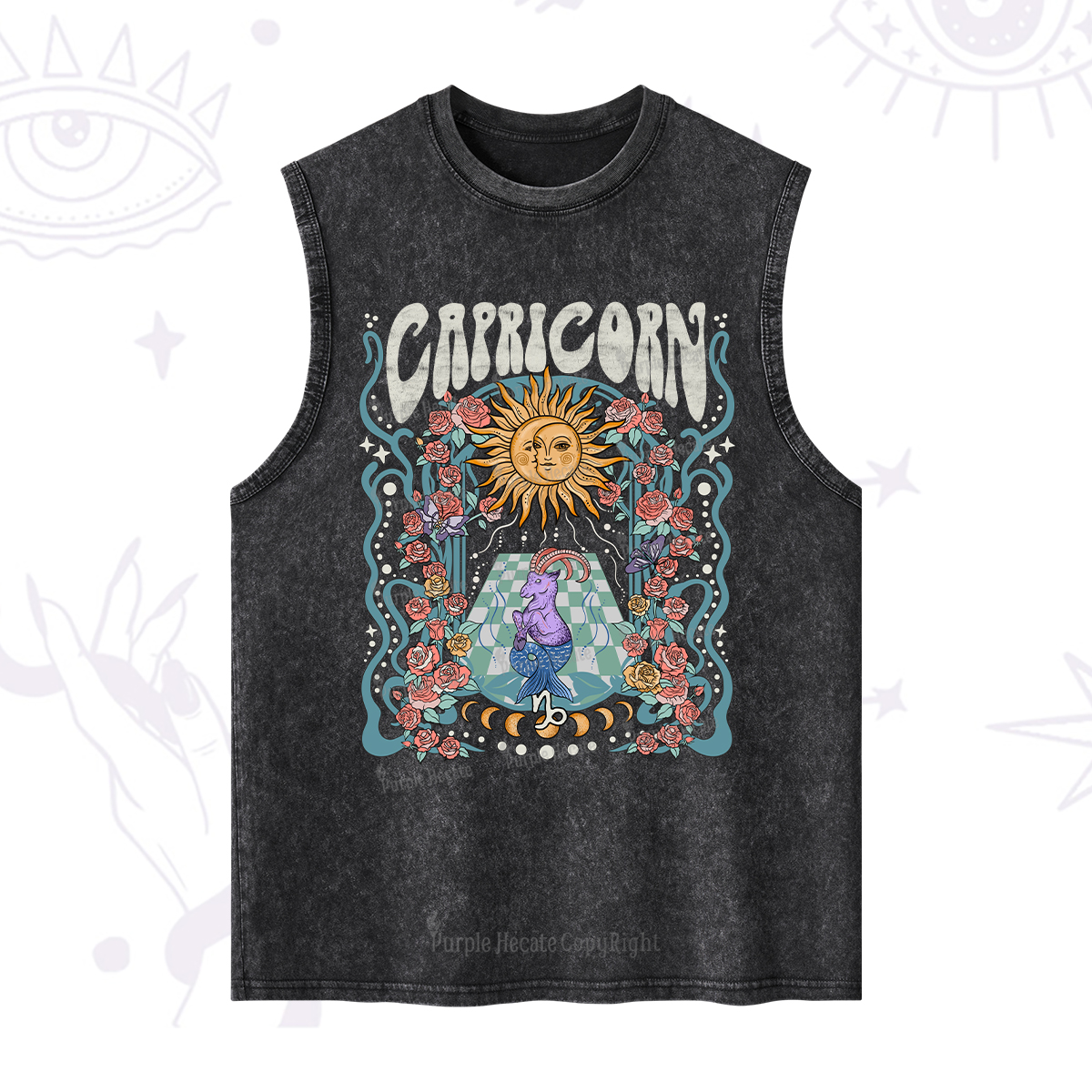 Purplehecate Capricorn Spirit Zodiac Washed Tank