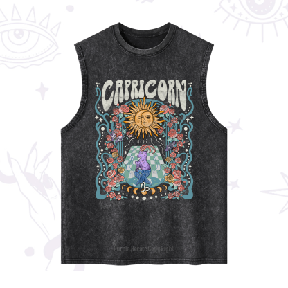 Purplehecate Capricorn Spirit Zodiac Washed Tank