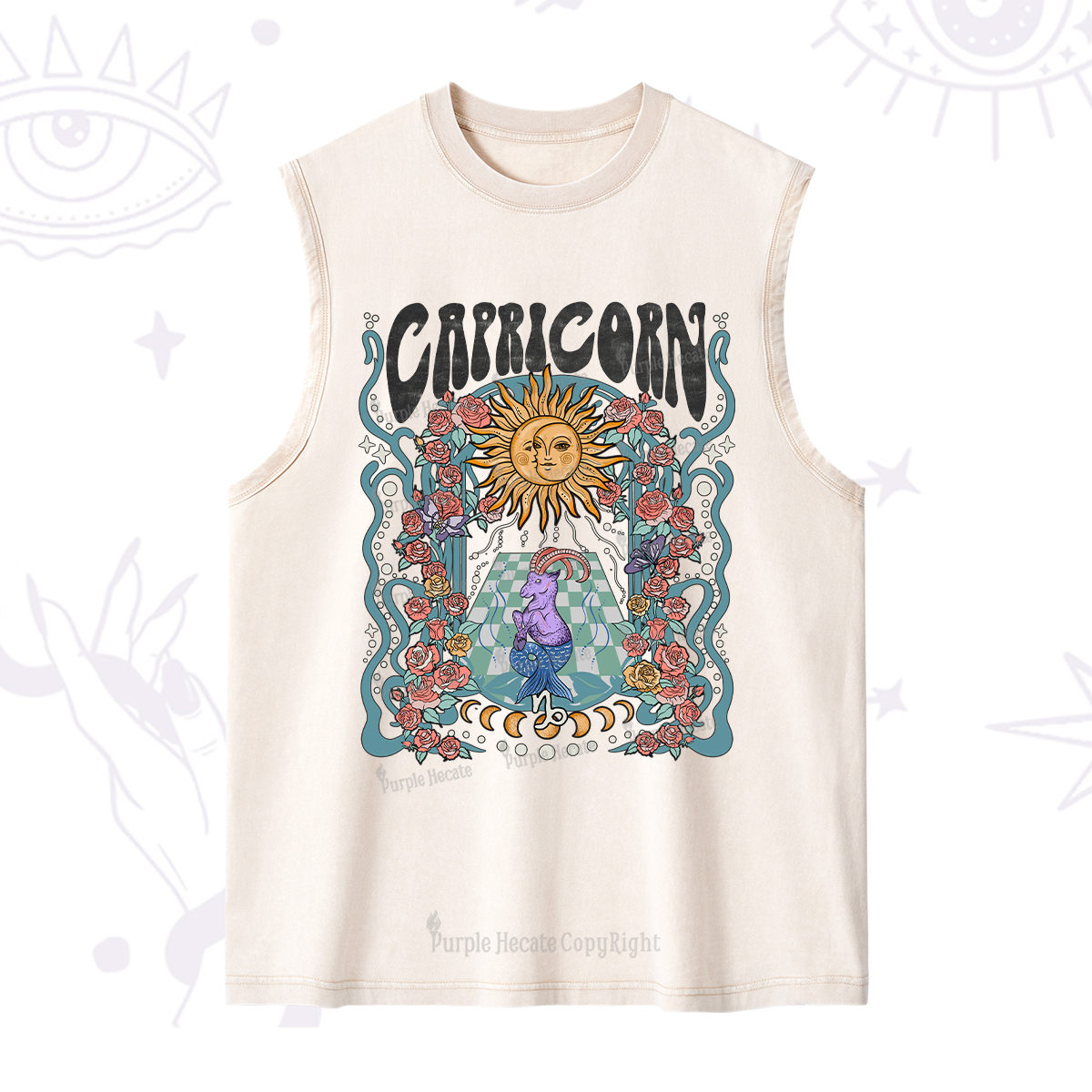 Purplehecate Capricorn Spirit Zodiac Washed Tank