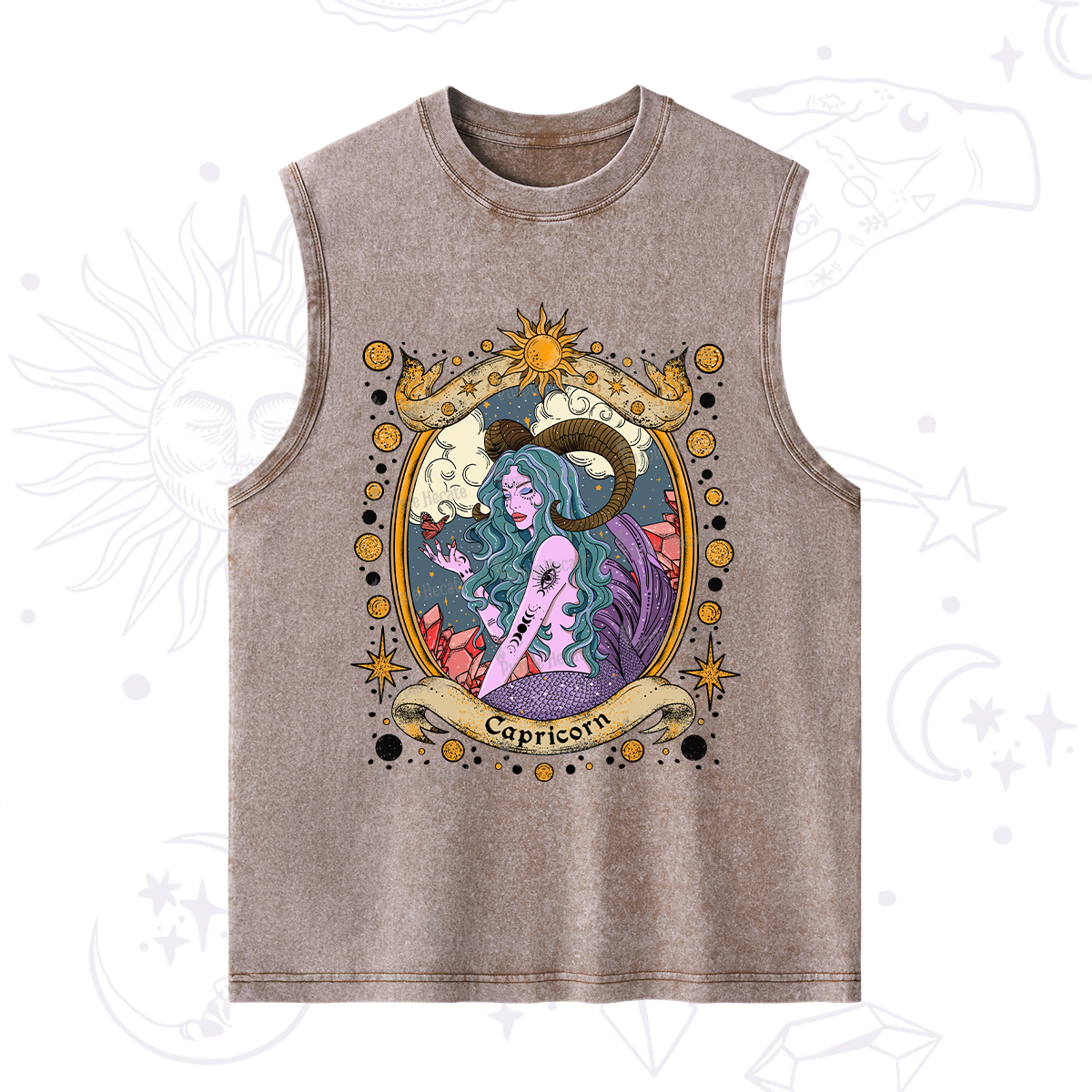 Purplehecate Capricorn Radiance Zodiac Washed Tank