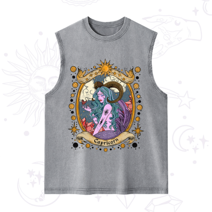 Purplehecate Capricorn Radiance Zodiac Washed Tank
