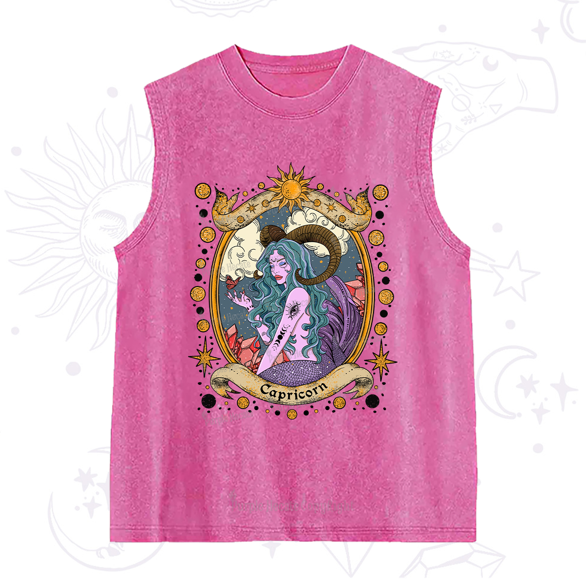 Purplehecate Capricorn Radiance Zodiac Washed Tank