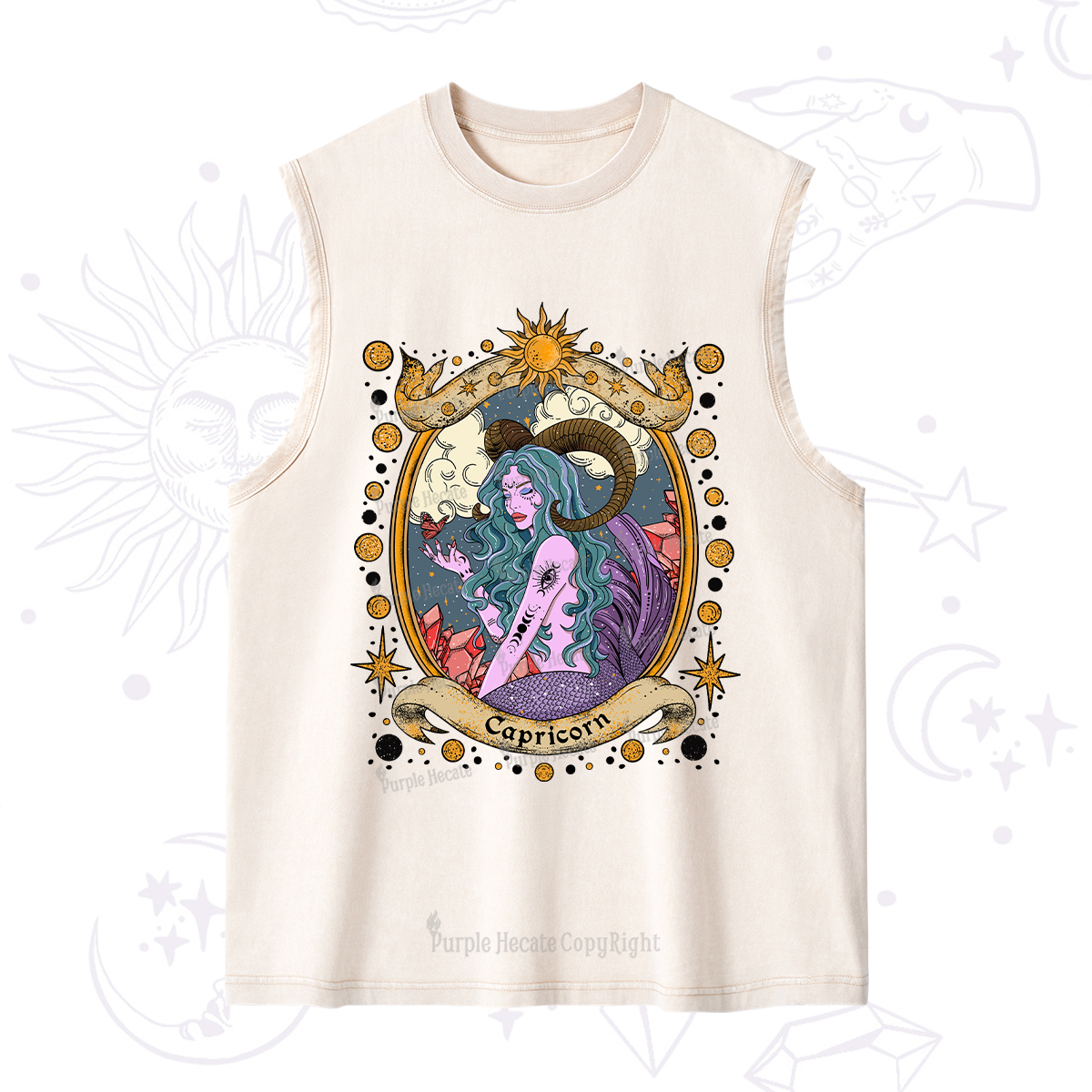 Purplehecate Capricorn Radiance Zodiac Washed Tank