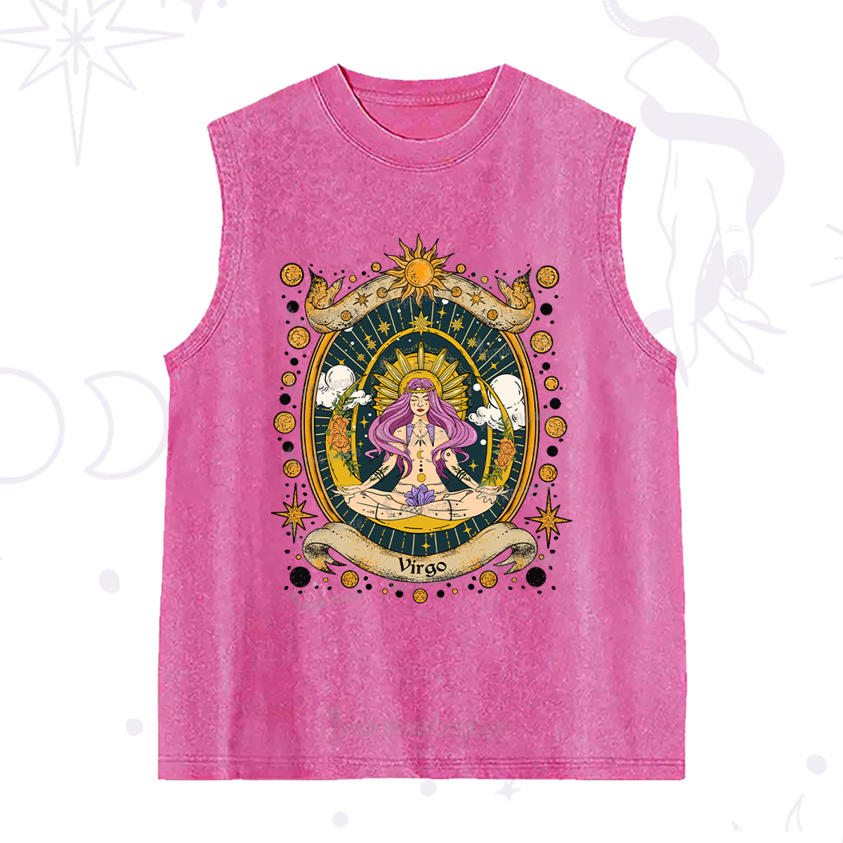 Purplehecate Virgo Radiance Zodiac Washed Tank