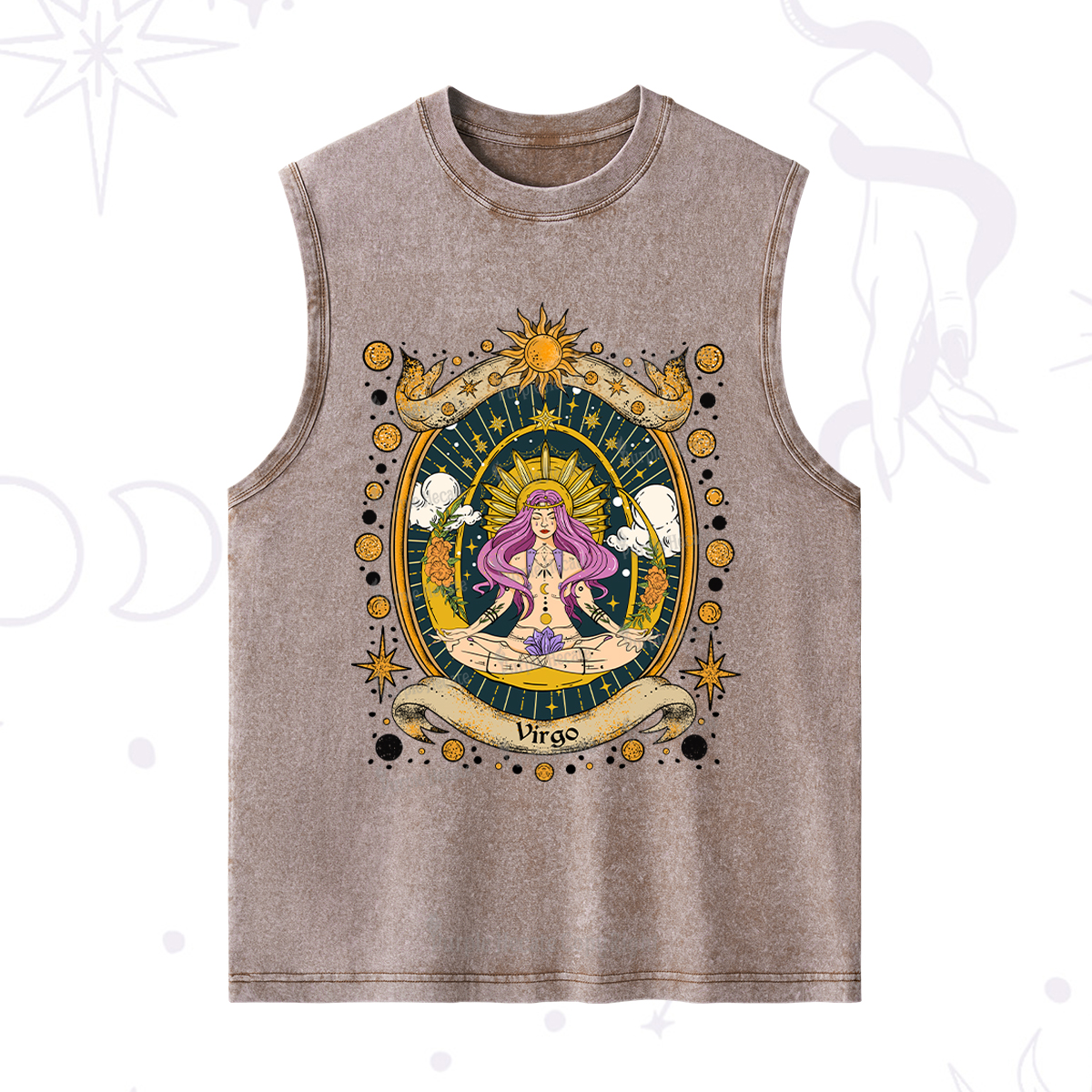 Purplehecate Virgo Radiance Zodiac Washed Tank
