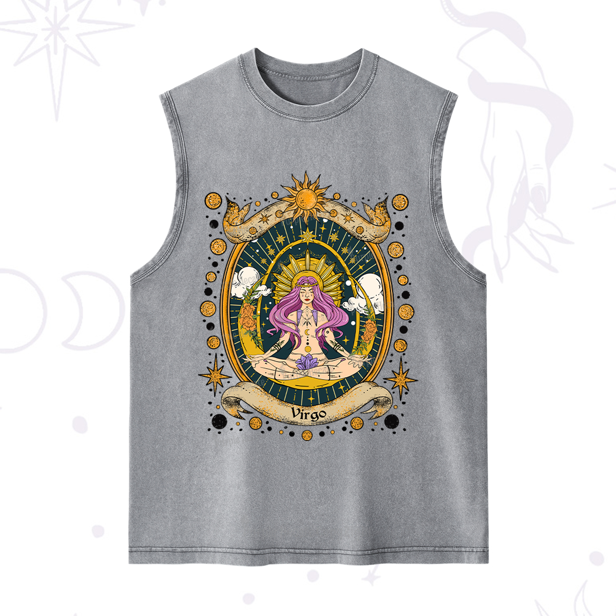 Purplehecate Virgo Radiance Zodiac Washed Tank