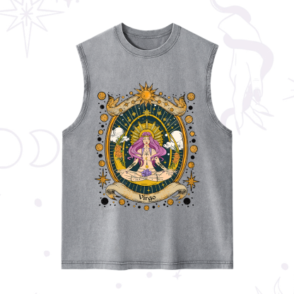 Purplehecate Virgo Radiance Zodiac Washed Tank