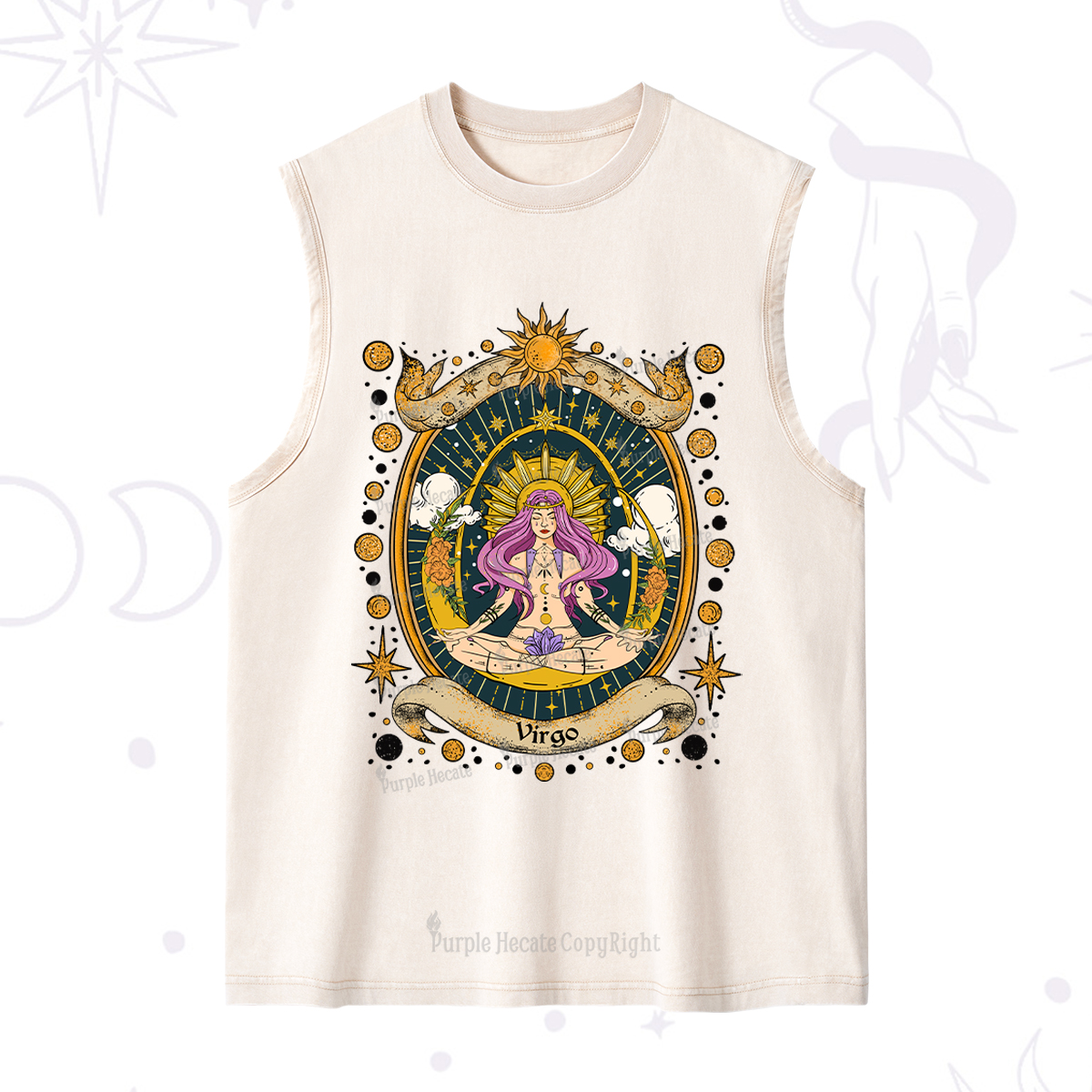 Purplehecate Virgo Radiance Zodiac Washed Tank