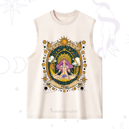 Purplehecate Virgo Radiance Zodiac Washed Tank