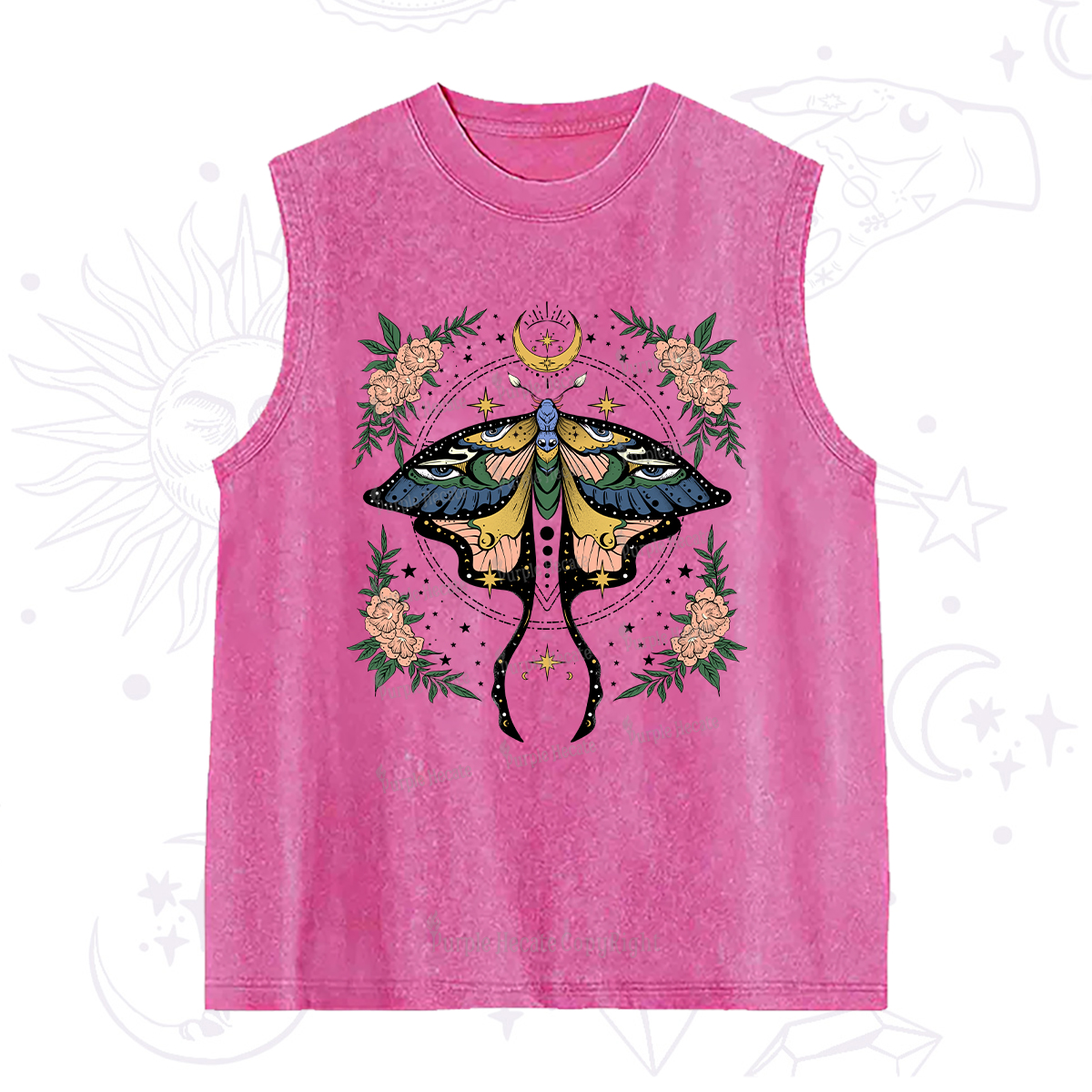 Purplehecate Mystical Moth Washed Tank