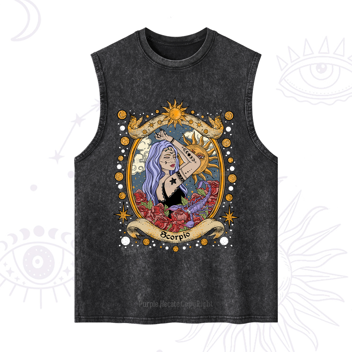 Purplehecate Scorpio Radiance Zodiac Washed Tank