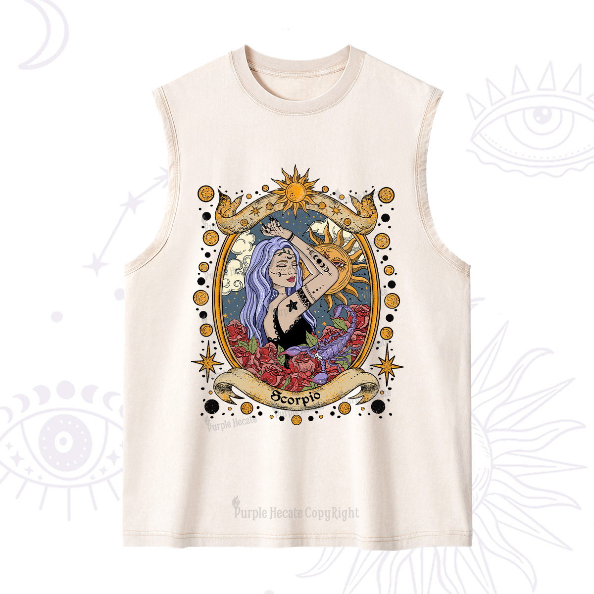 Purplehecate Scorpio Radiance Zodiac Washed Tank