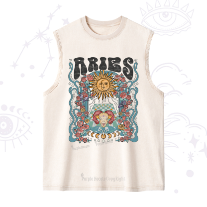 Purplehecate Aries Spirit Zodiac Washed Tank