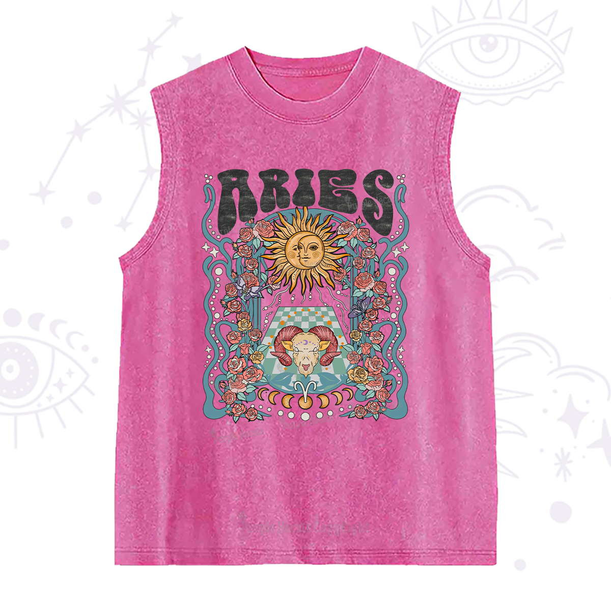 Purplehecate Aries Spirit Zodiac Washed Tank