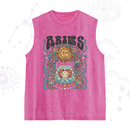 Purplehecate Aries Spirit Zodiac Washed Tank