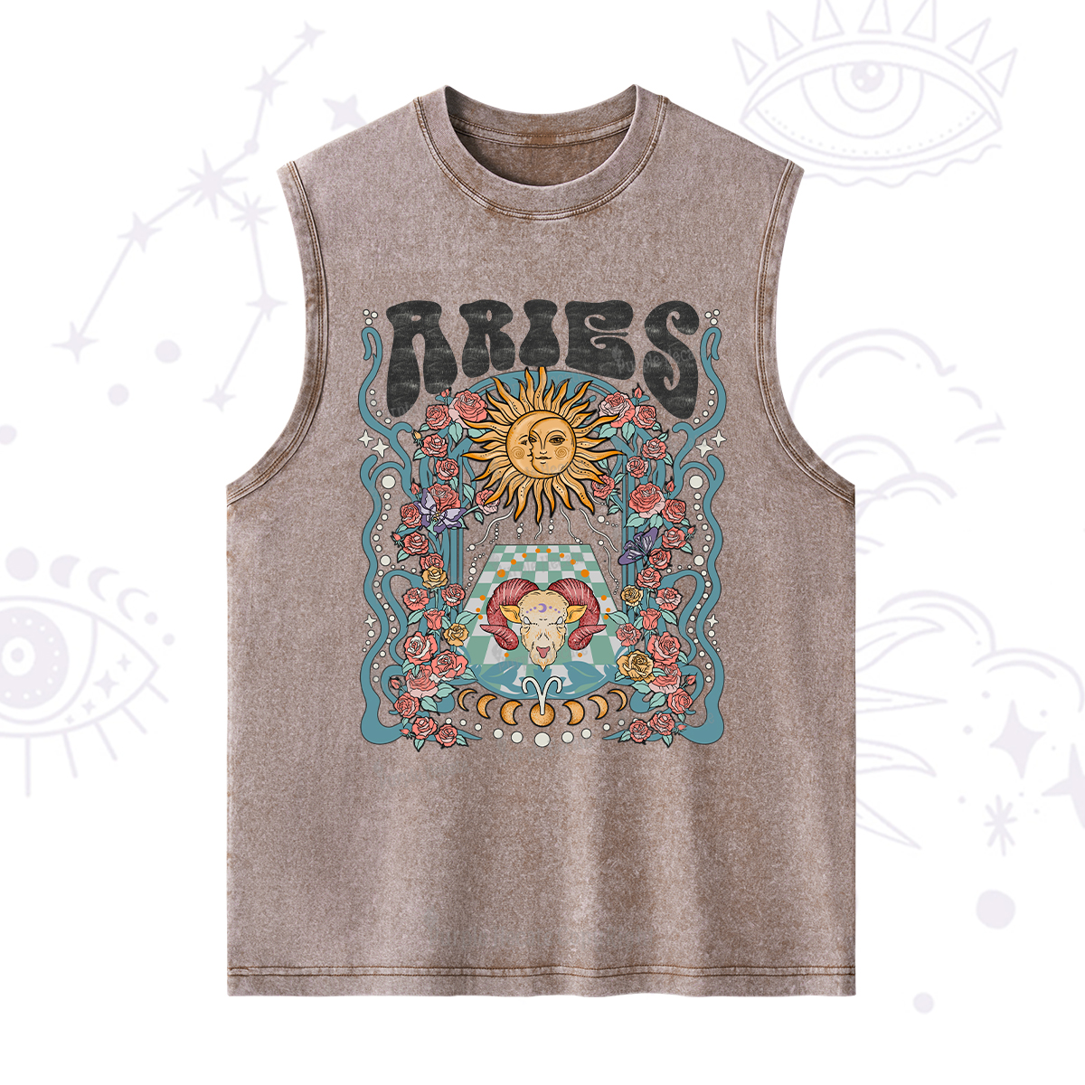 Purplehecate Aries Spirit Zodiac Washed Tank