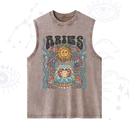 Purplehecate Aries Spirit Zodiac Washed Tank