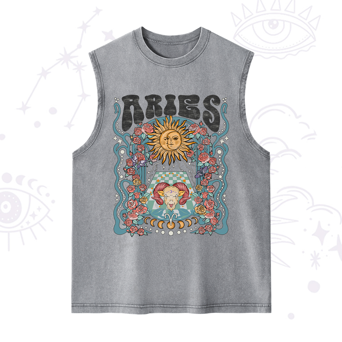 Purplehecate Aries Spirit Zodiac Washed Tank