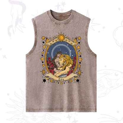 Purplehecate Celestial Leo Zodiac Washed Tank