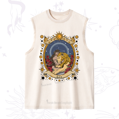 Purplehecate Celestial Leo Zodiac Washed Tank