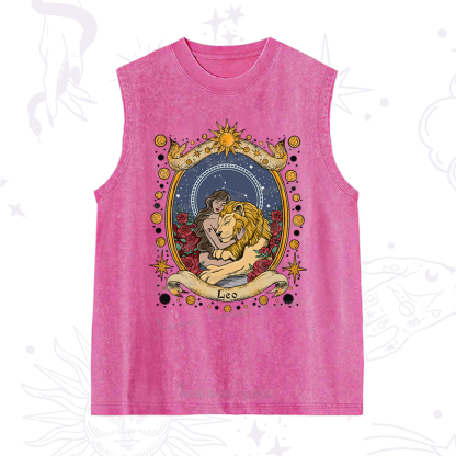 Purplehecate Celestial Leo Zodiac Washed Tank