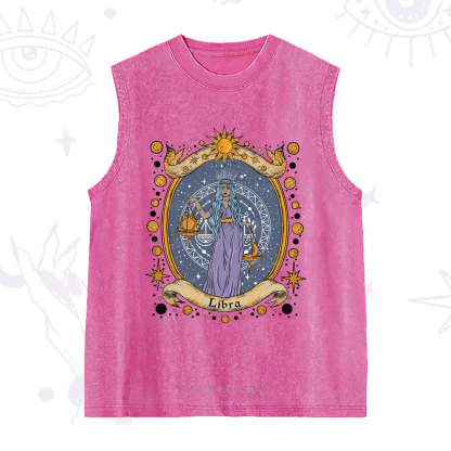 Purplehecate Celestial Libra Zodiac Washed Tank