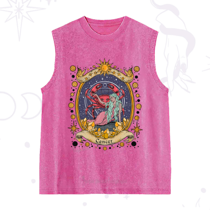 Purplehecate Celestial Cancer Zodiac Washed Tank