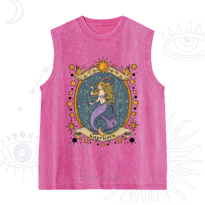Purplehecate Celestial Capricorn Zodiac Washed Tank