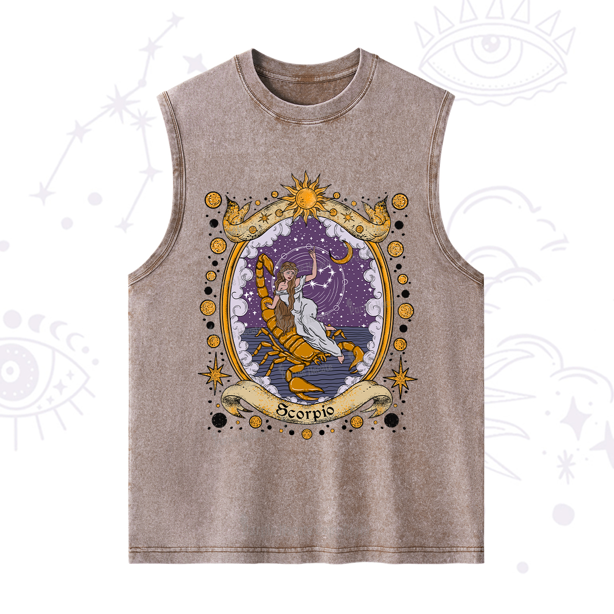 Purplehecate Celestial Scorpio Zodiac Washed Tank
