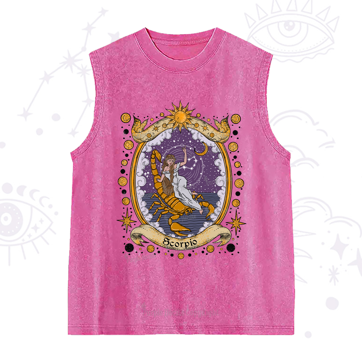Purplehecate Celestial Scorpio Zodiac Washed Tank