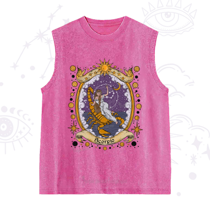 Purplehecate Celestial Scorpio Zodiac Washed Tank