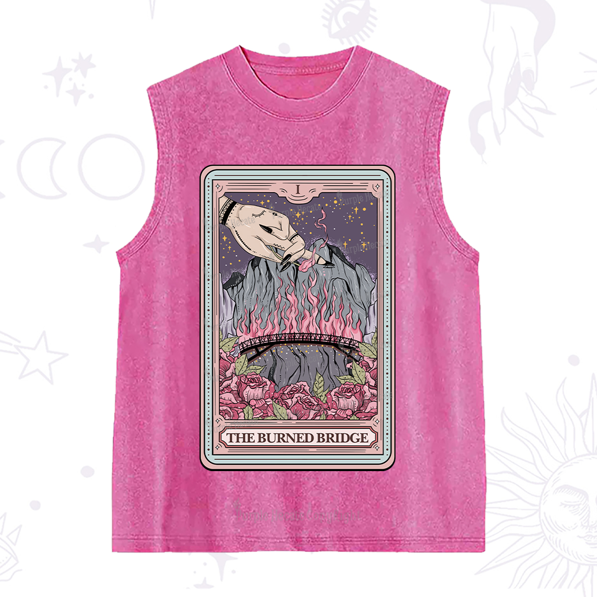 Purplehecate The Burned Bridge Tarot Washed Tank