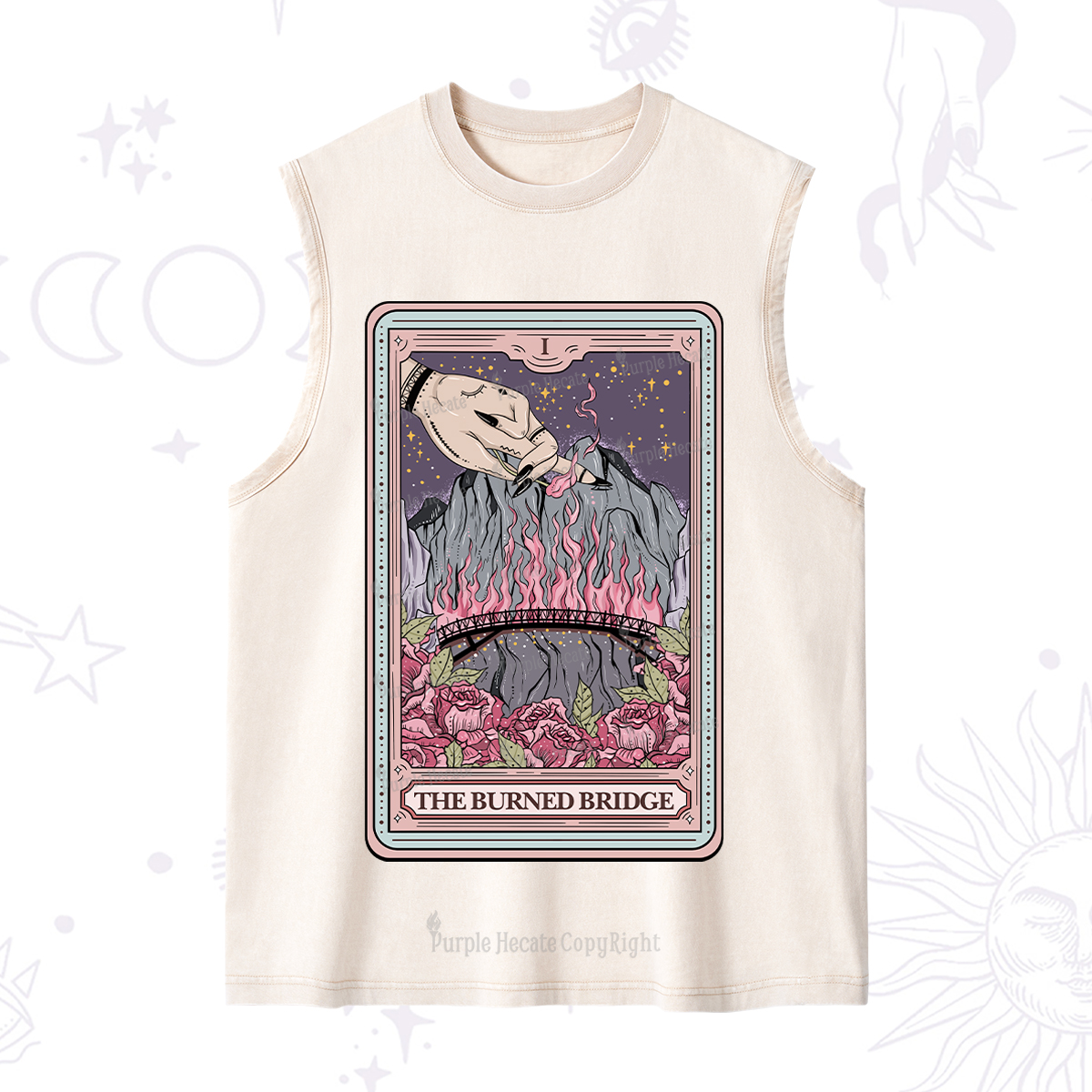 Purplehecate The Burned Bridge Tarot Washed Tank