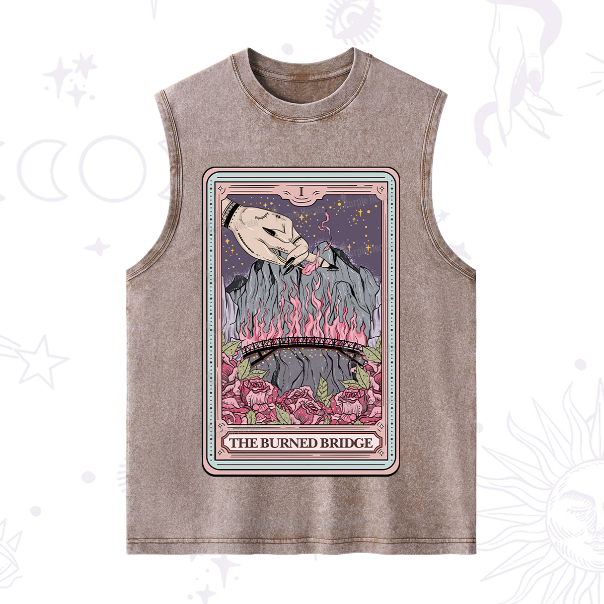 Purplehecate The Burned Bridge Tarot Washed Tank